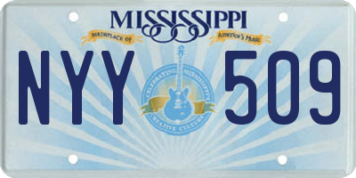 MS license plate NYY509