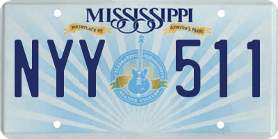 MS license plate NYY511