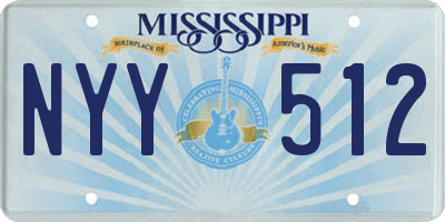 MS license plate NYY512