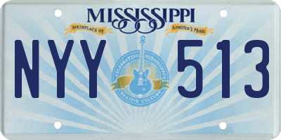 MS license plate NYY513