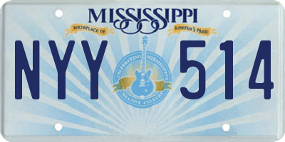 MS license plate NYY514