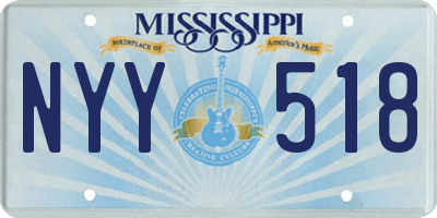 MS license plate NYY518