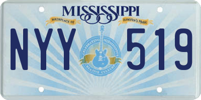 MS license plate NYY519