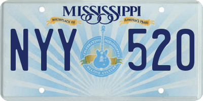 MS license plate NYY520