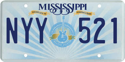 MS license plate NYY521