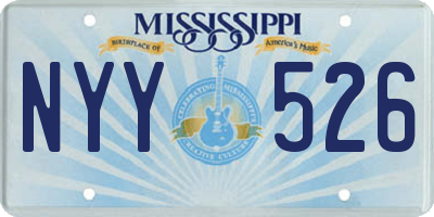 MS license plate NYY526