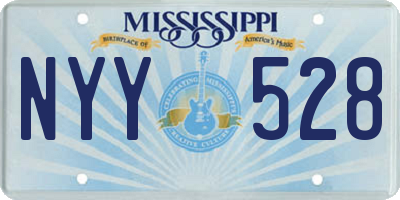 MS license plate NYY528