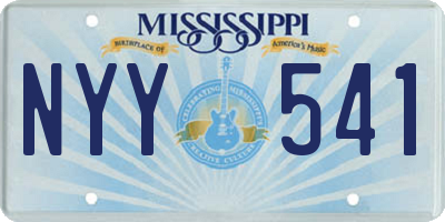 MS license plate NYY541