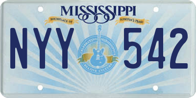 MS license plate NYY542