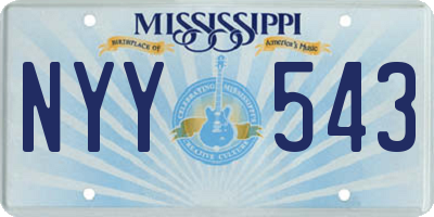 MS license plate NYY543