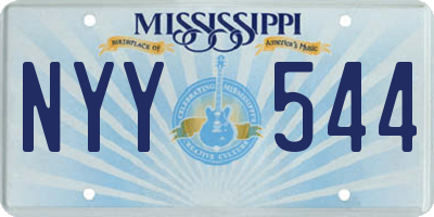 MS license plate NYY544