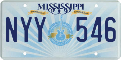 MS license plate NYY546