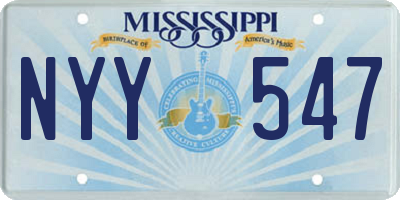 MS license plate NYY547
