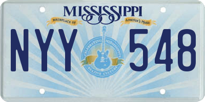 MS license plate NYY548