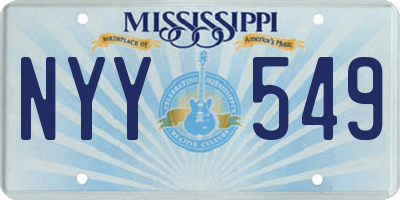 MS license plate NYY549