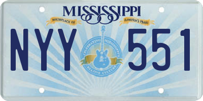 MS license plate NYY551