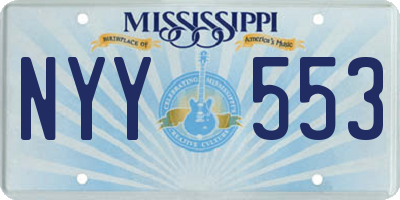 MS license plate NYY553