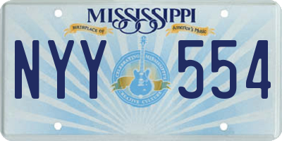 MS license plate NYY554