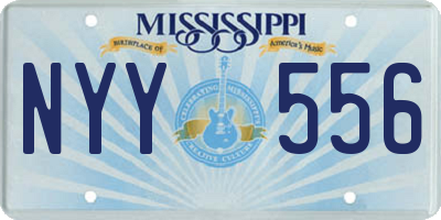 MS license plate NYY556