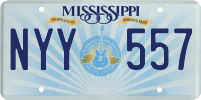 MS license plate NYY557