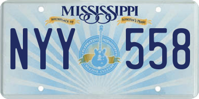 MS license plate NYY558