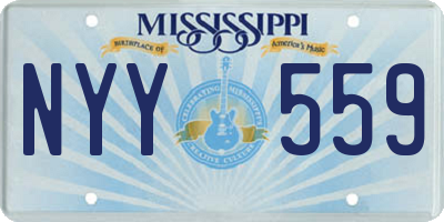 MS license plate NYY559