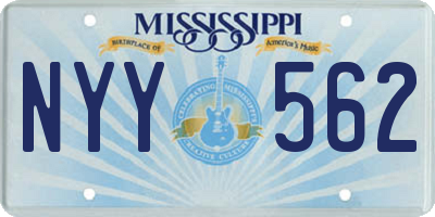 MS license plate NYY562