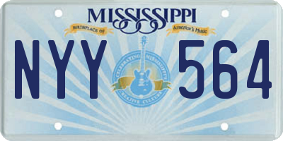 MS license plate NYY564