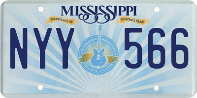 MS license plate NYY566