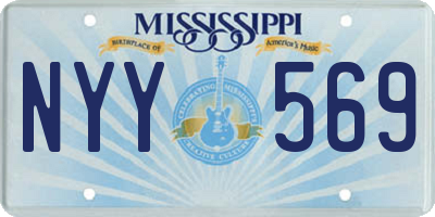 MS license plate NYY569