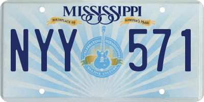 MS license plate NYY571