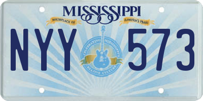 MS license plate NYY573