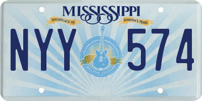 MS license plate NYY574