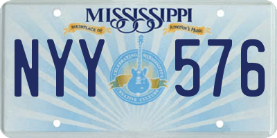 MS license plate NYY576