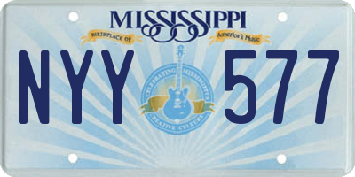 MS license plate NYY577