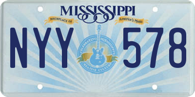 MS license plate NYY578