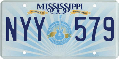 MS license plate NYY579