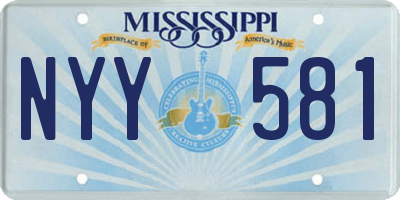 MS license plate NYY581