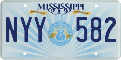 MS license plate NYY582