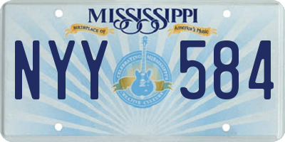 MS license plate NYY584