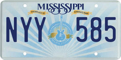 MS license plate NYY585