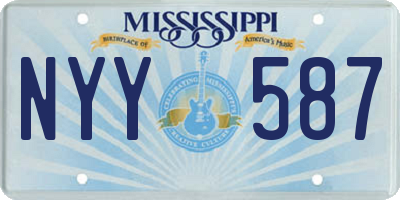 MS license plate NYY587