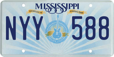 MS license plate NYY588