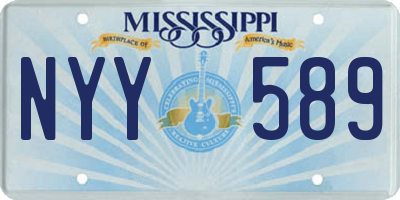MS license plate NYY589