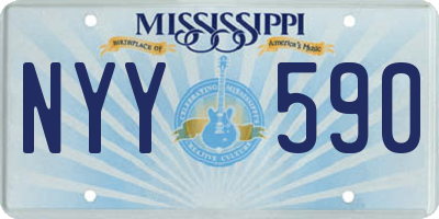 MS license plate NYY590