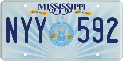 MS license plate NYY592