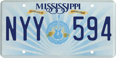 MS license plate NYY594
