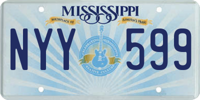 MS license plate NYY599