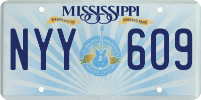 MS license plate NYY609