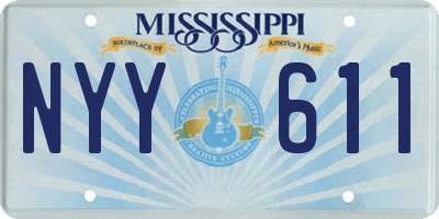 MS license plate NYY611